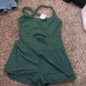 Green women’s One Piece romper, free people, tags still attached never been worn